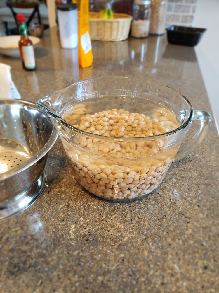 Soaking chickpeas