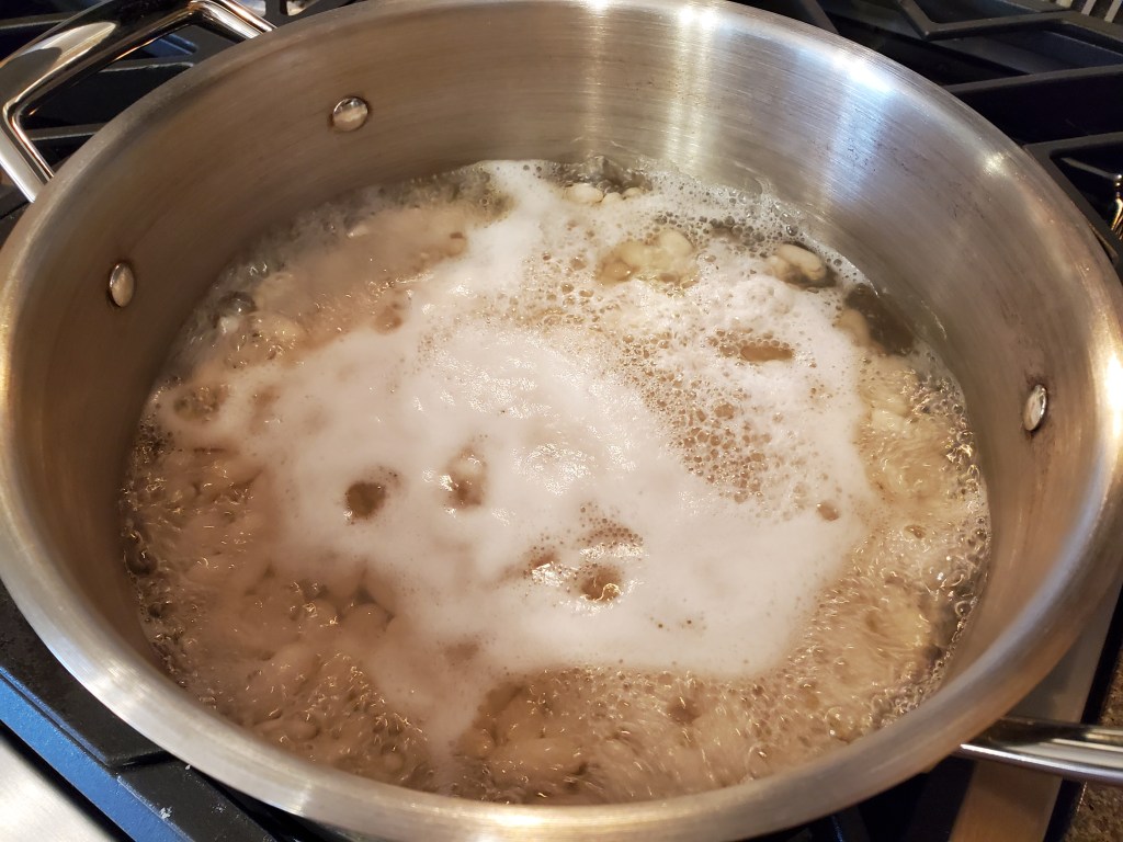 Boiling beans