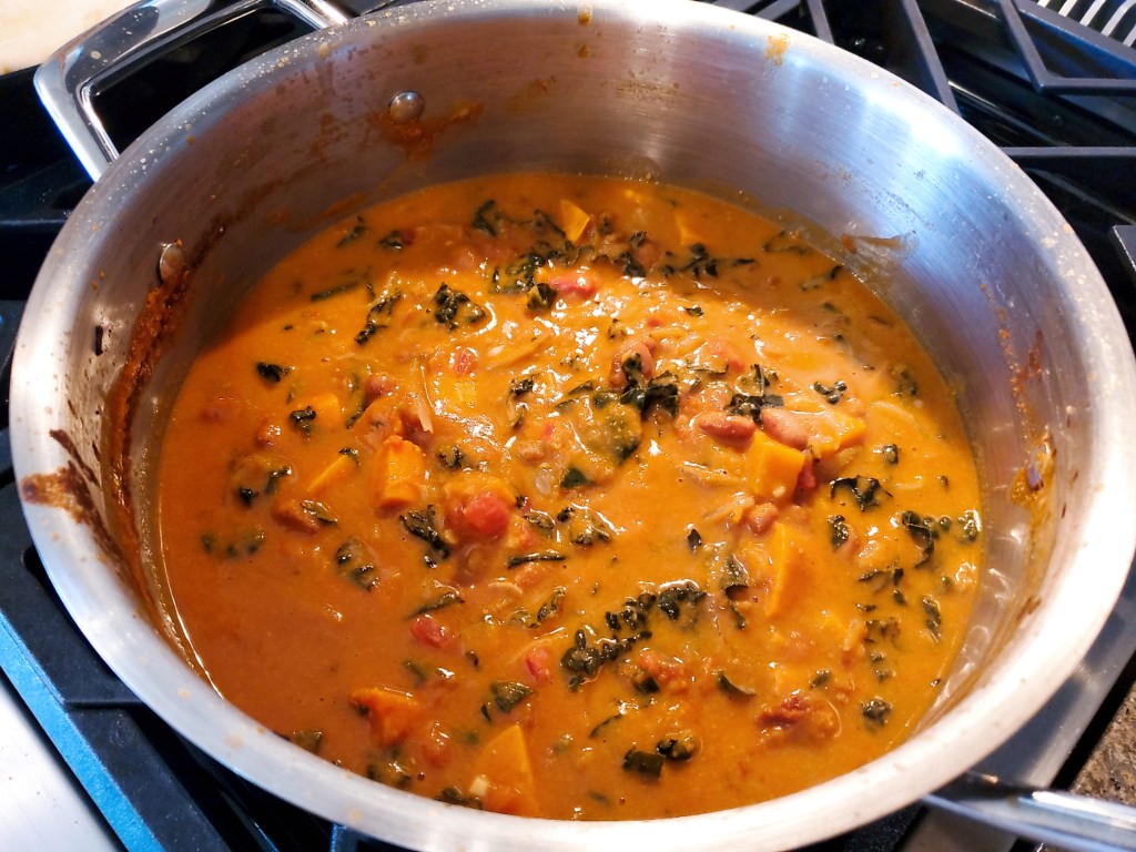 completed African peanut stew